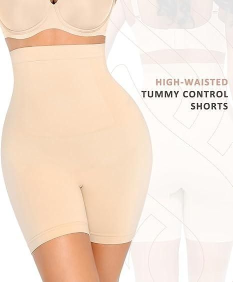 4-in-1 Women’s Slim Shape Wear – Quick Tummy, Back, Thigh & Hip Shaper, Seamless Tummy Tucker, Black, S-XXL