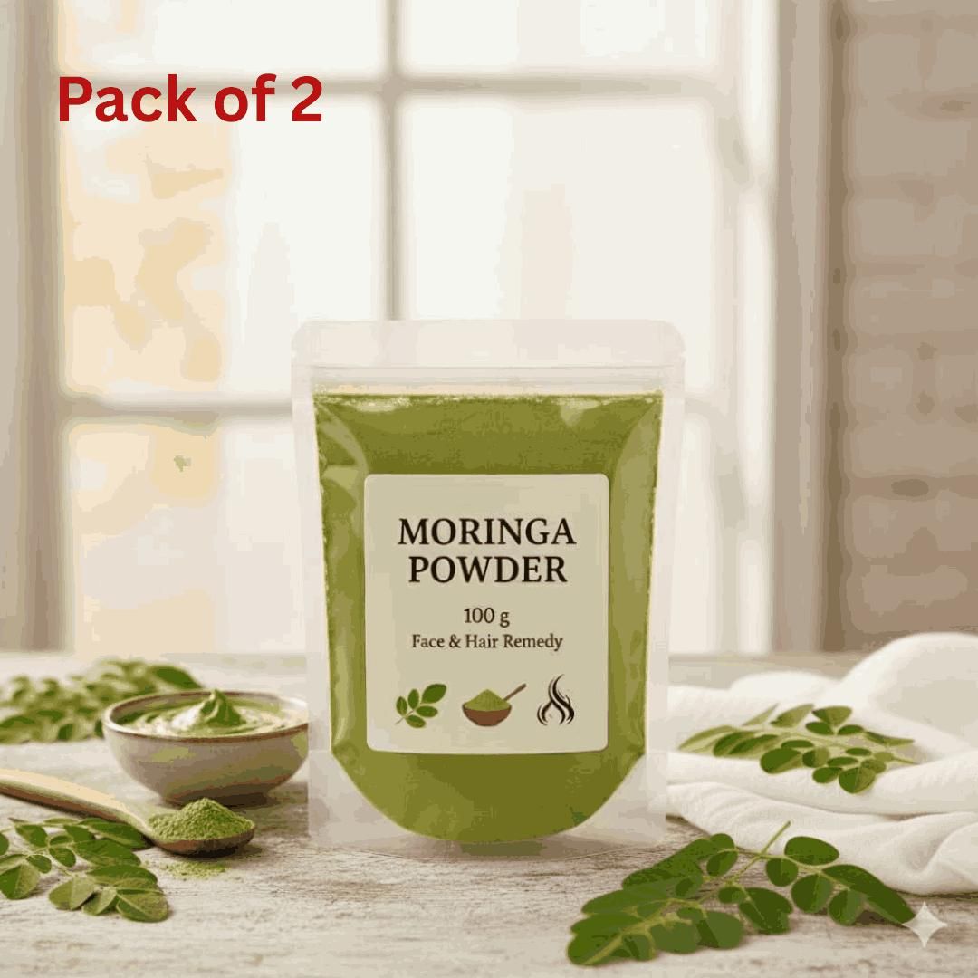 Moringa Powder for Face & Hair Remedy 100g (Pack of 2) | Natural Skin & Hair Care | 100% Pure Herbal Powder