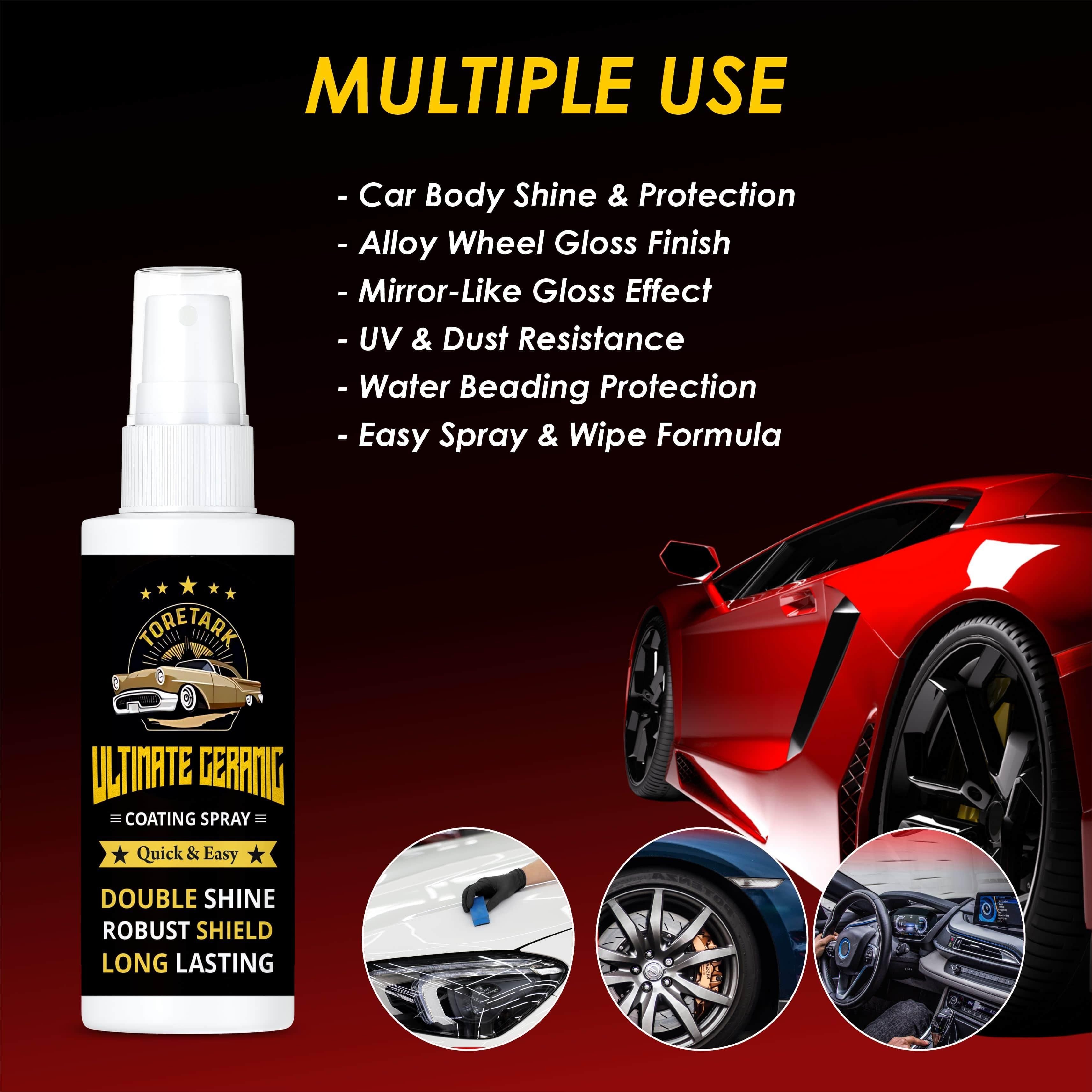 Ultimate Ceramic Coating Spray (Pack of 2) – Nano Car Paint Protection & Shine | Long Lasting Waterproof Car Wax