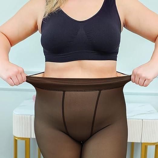 Thermal Thick Pantyhose Leggings for Women – Wool Warm High Waist Retro Style Drawstring Tights (Black, Pack of 1)