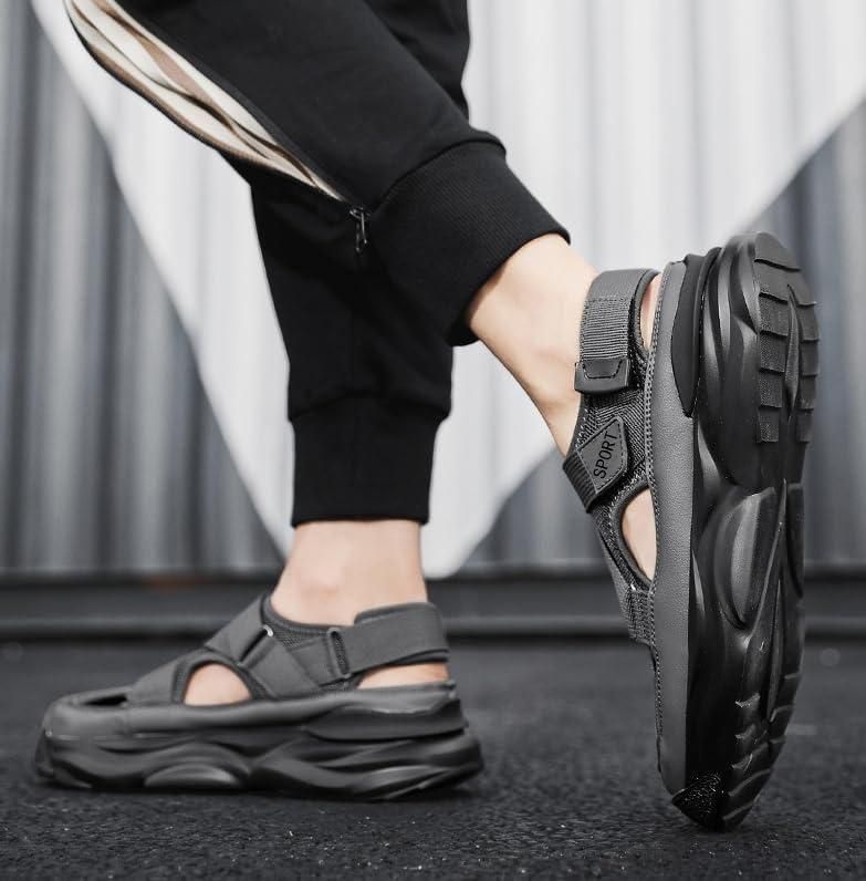 Men's Breathable Closed Toe Casual Sandals | Comfortable Synthetic Outdoor Slip-Resistant Rubber Sole Footwear