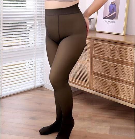 Thermal Thick Pantyhose Leggings for Women – Wool Warm High Waist Retro Style Drawstring Tights (Black, Pack of 1)