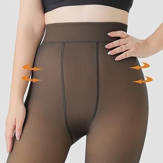 Thermal Thick Pantyhose Leggings for Women – Wool Warm High Waist Retro Style Drawstring Tights (Black, Pack of 1)