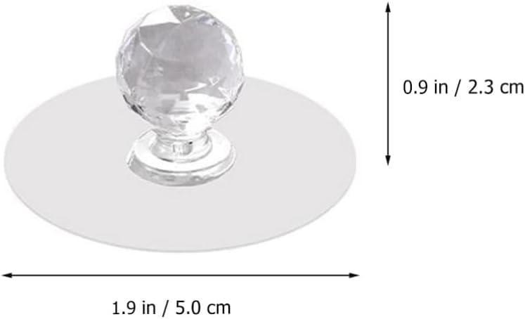 Crystal Stick On Door Knobs (Pack of 10) | Decorative Crystal Adhesive Pull Handles