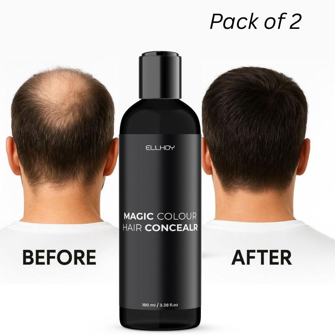 ELLHOY Magic Colour Hair Concealer Spray for Women & Men (100ml, Pack of 2) | Instant Root Touch-Up Spray | Covers Gray Hair Instantly