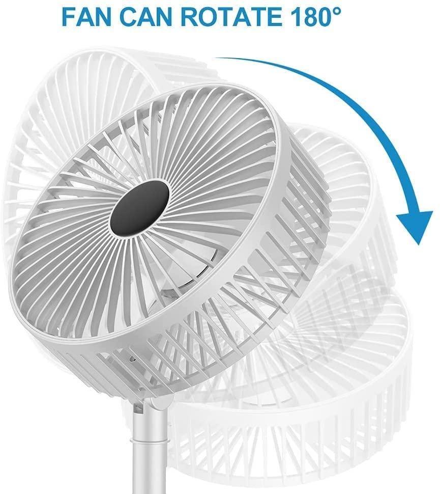 Powerful Rechargeable High Speed Table Desk Fan | Portable & Lightweight Cooling Fan for Home & Office