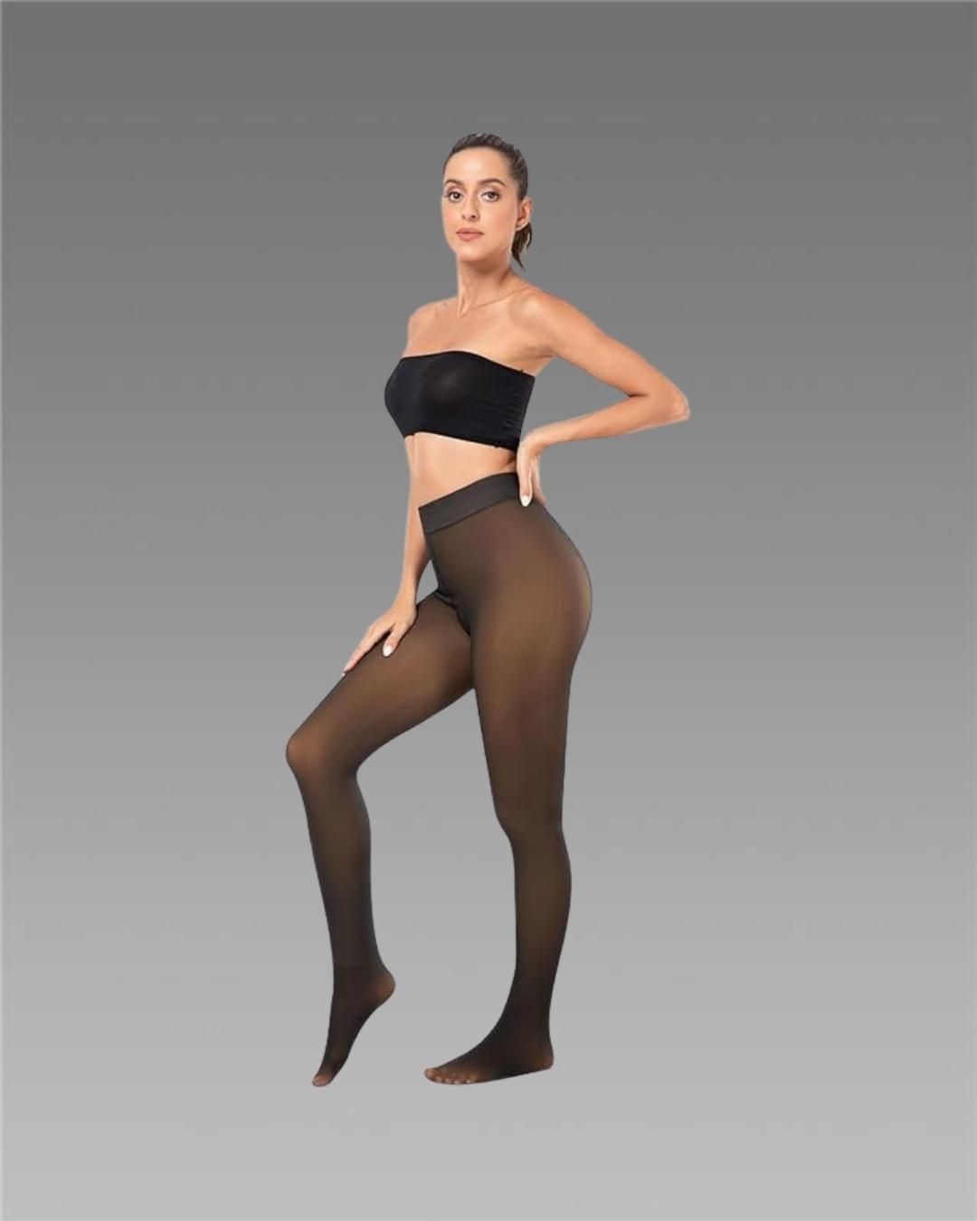 Thermal Thick Pantyhose Leggings for Women – Wool Warm High Waist Retro Style Drawstring Tights (Black, Pack of 1)