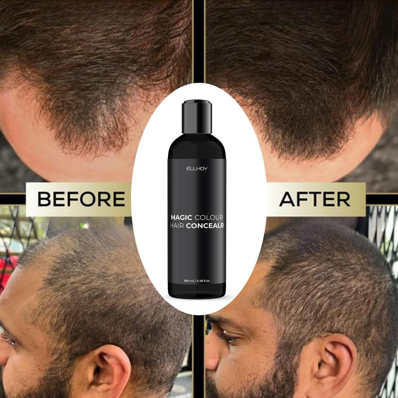 ELLHOY Magic Colour Hair Concealer Spray for Women & Men (100ml, Pack of 2) | Instant Root Touch-Up Spray | Covers Gray Hair Instantly