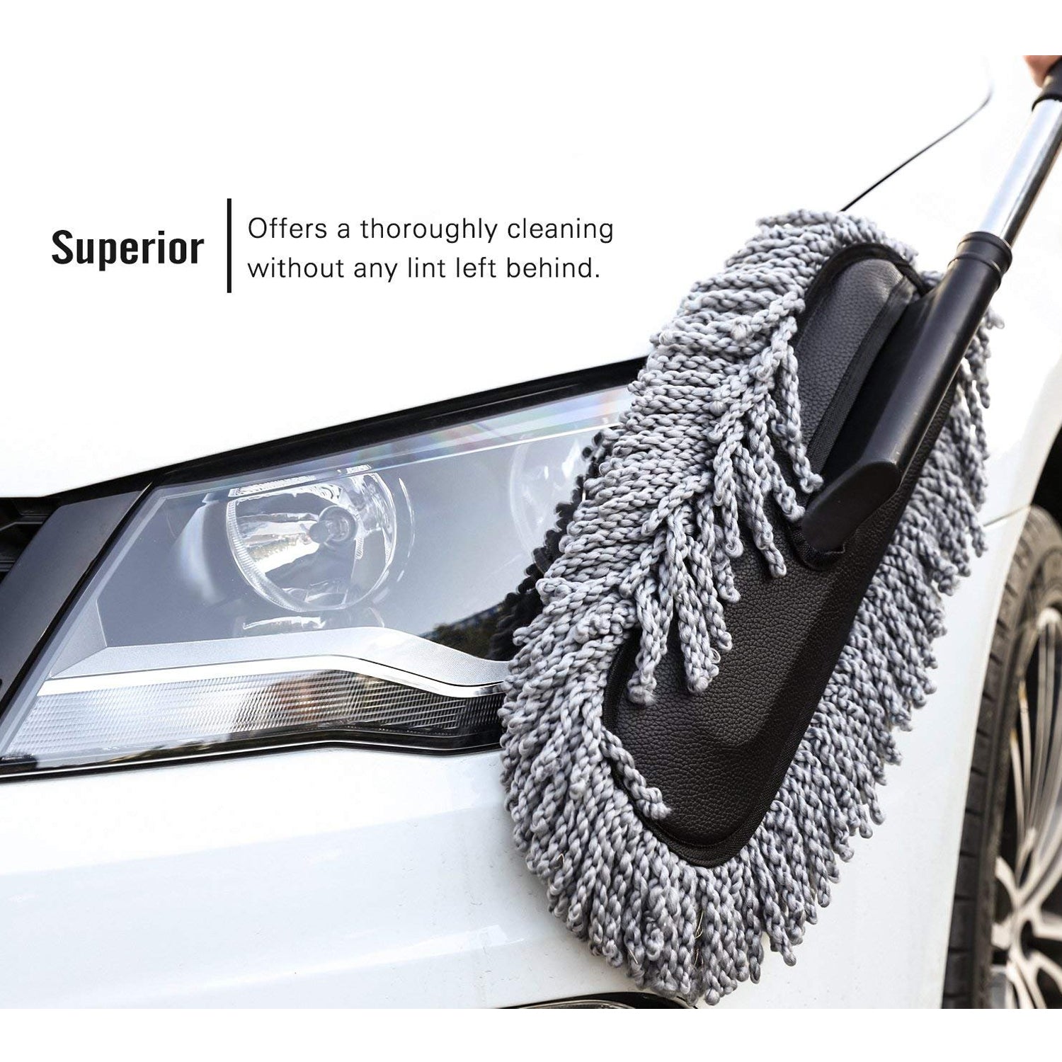 Microfiber Car Duster | Extendable Long Handle for Scratch-Free Car, RV, & Boat Cleaning