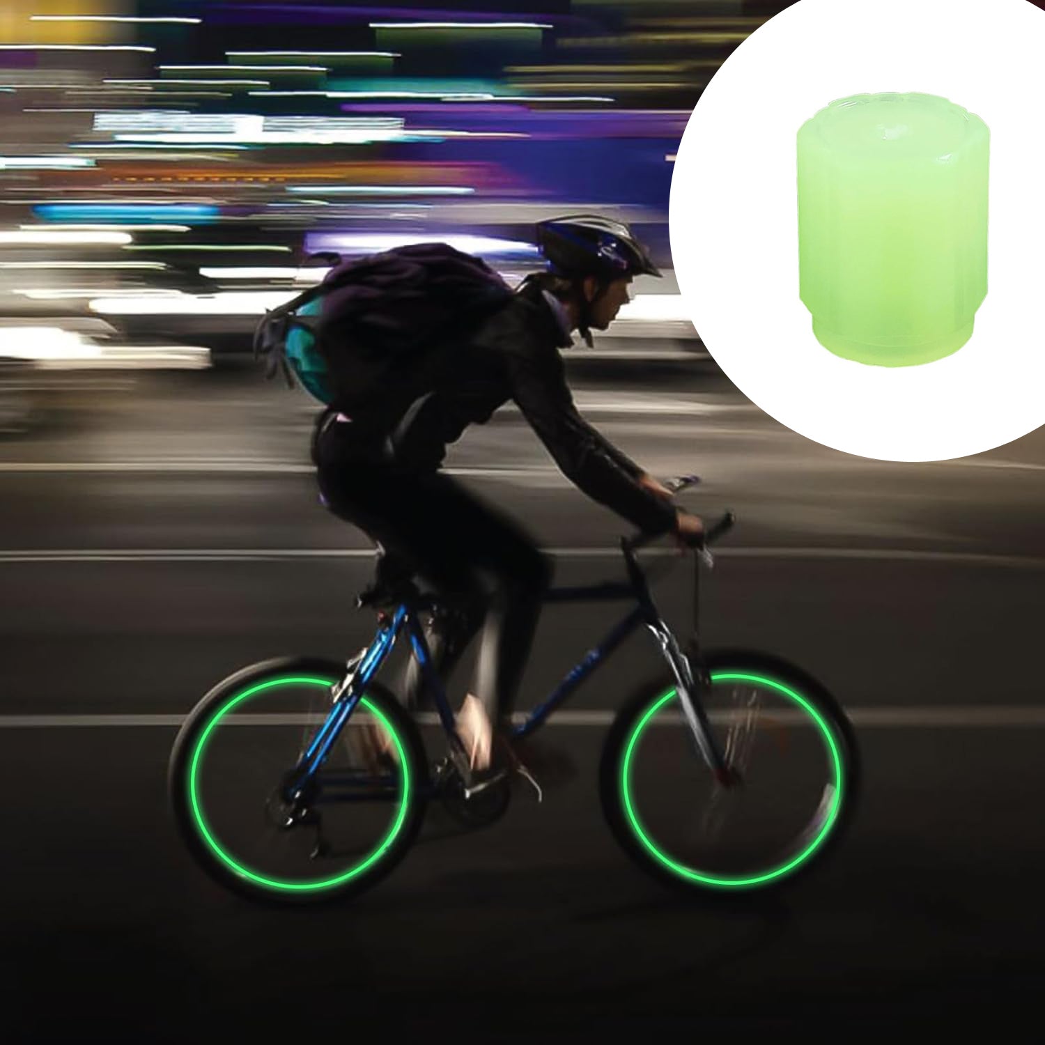 Luminous Tire Valve Caps (100-Pack) | Glow-in-the-Dark Car Air Stem Covers | Universal Decoration Accessories for Cars, Bikes, Trucks & SUVs