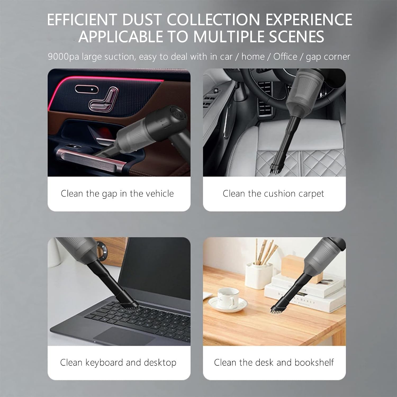 3 In 1 Car Mini Vacuum Cleaner With Blower Wireless Portable Rechargeable Handheld High Power Suction Vacuum Cleaning Machine For Home Car Computer