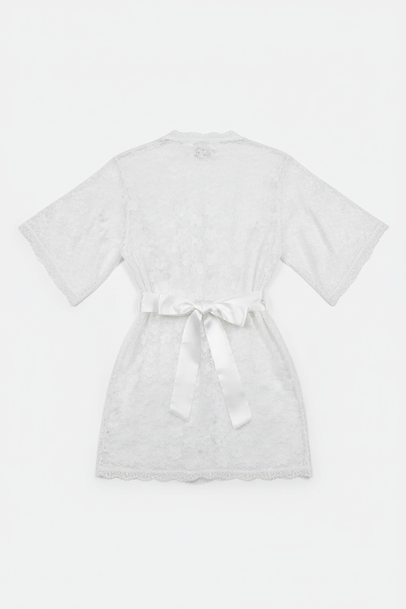 White Babydoll Lingerie for Women - Elegant Nightwear Set (Size L)