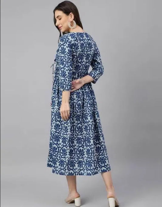 Women Solid Cotton Gown - Comfortable & Elegant Ethnic Wear