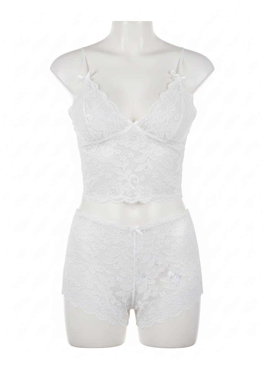 White Babydoll Nightwear for Women - 4XL Size