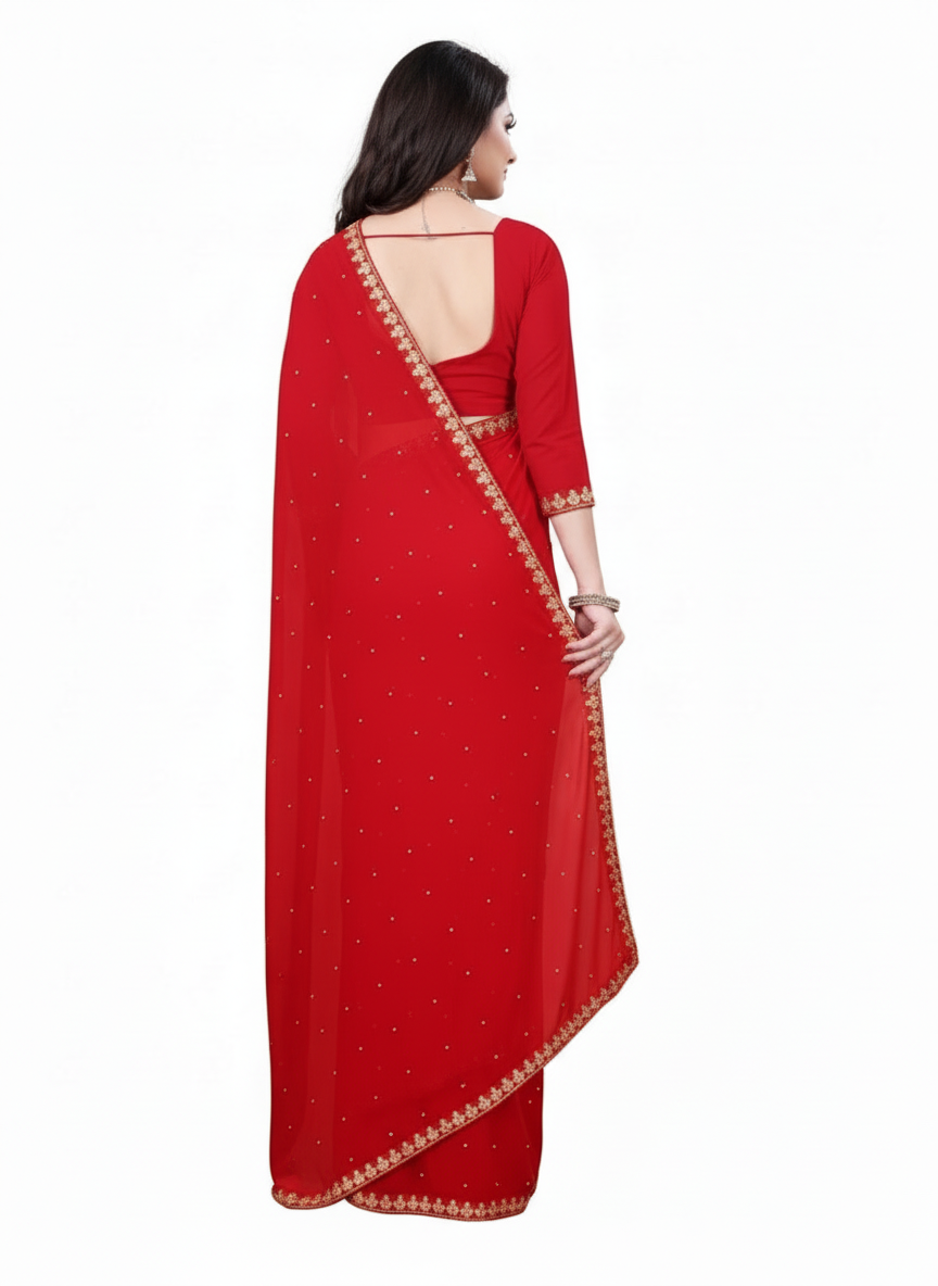 Premium Women's Saree with Blouse - Elegant Traditional Ethnic Wear (6.3M)