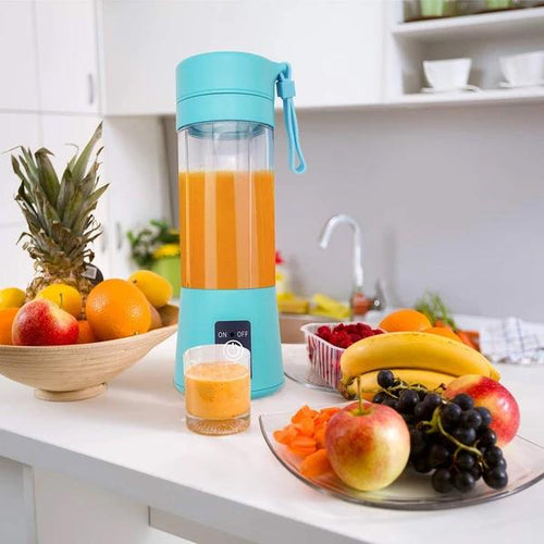 Portable USB Rechargeable Juicer Blender - 6 Blade Electric Protein Shaker for Fresh Smoothies On-the-Go