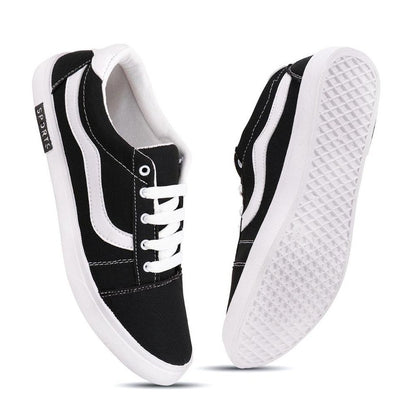Men's Black & White Casual Shoes - Comfortable Everyday Sneakers Size 6