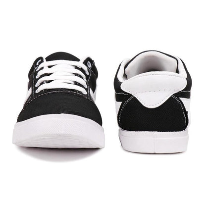 Men's Black & White Casual Shoes - Comfortable Everyday Sneakers Size 6