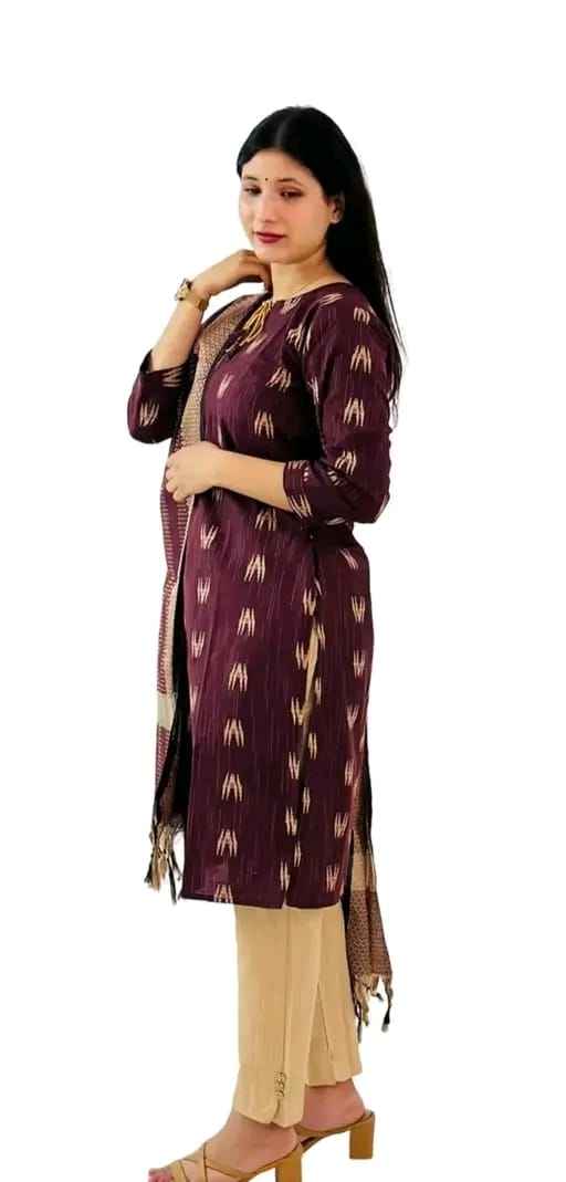 Premium Women's Cotton Kurta Sharara Set with Dupatta - Printed 3-Piece Ethnic Wear