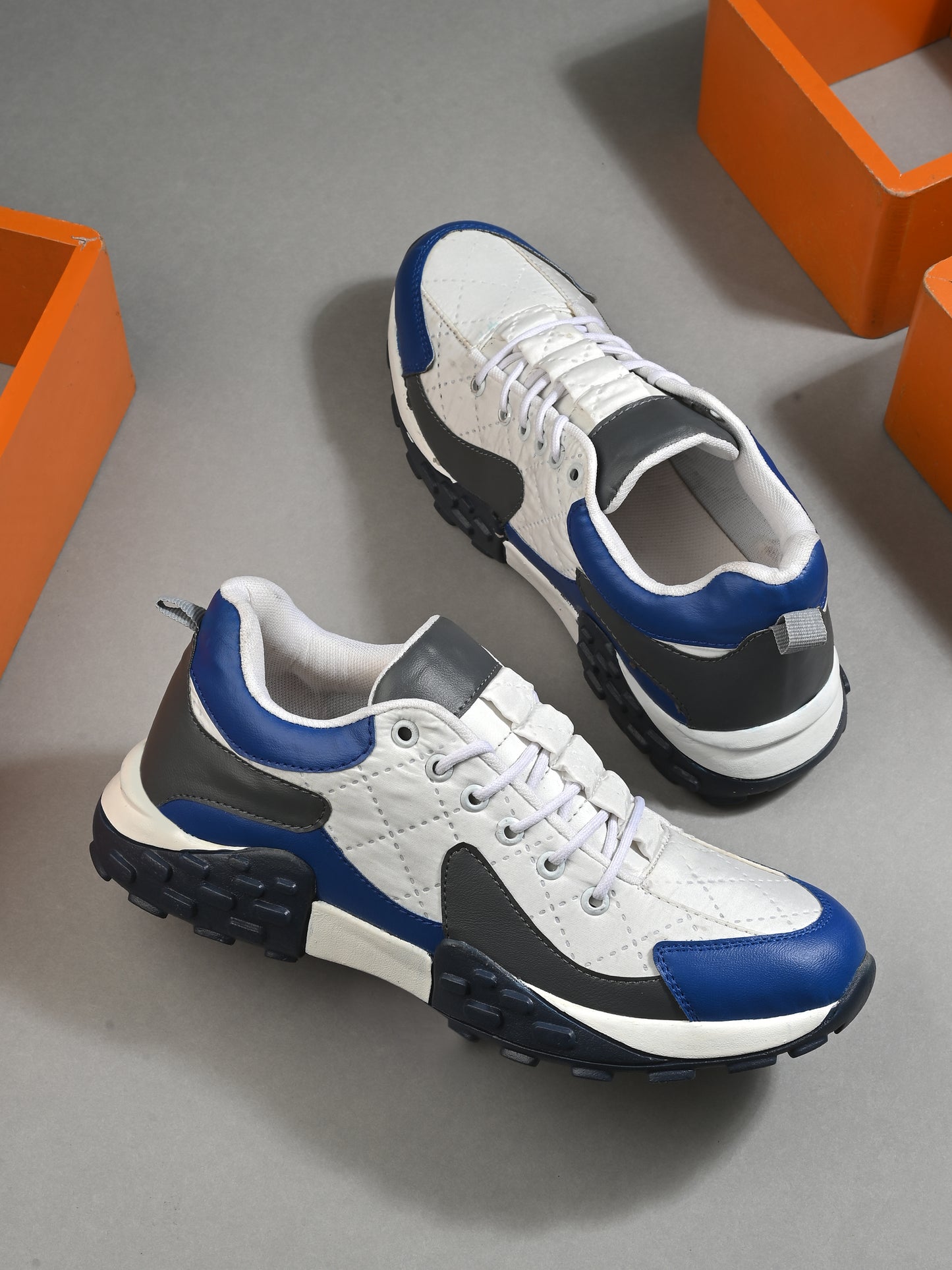 White Sneaker Shoes - Comfortable Casual Footwear for Men