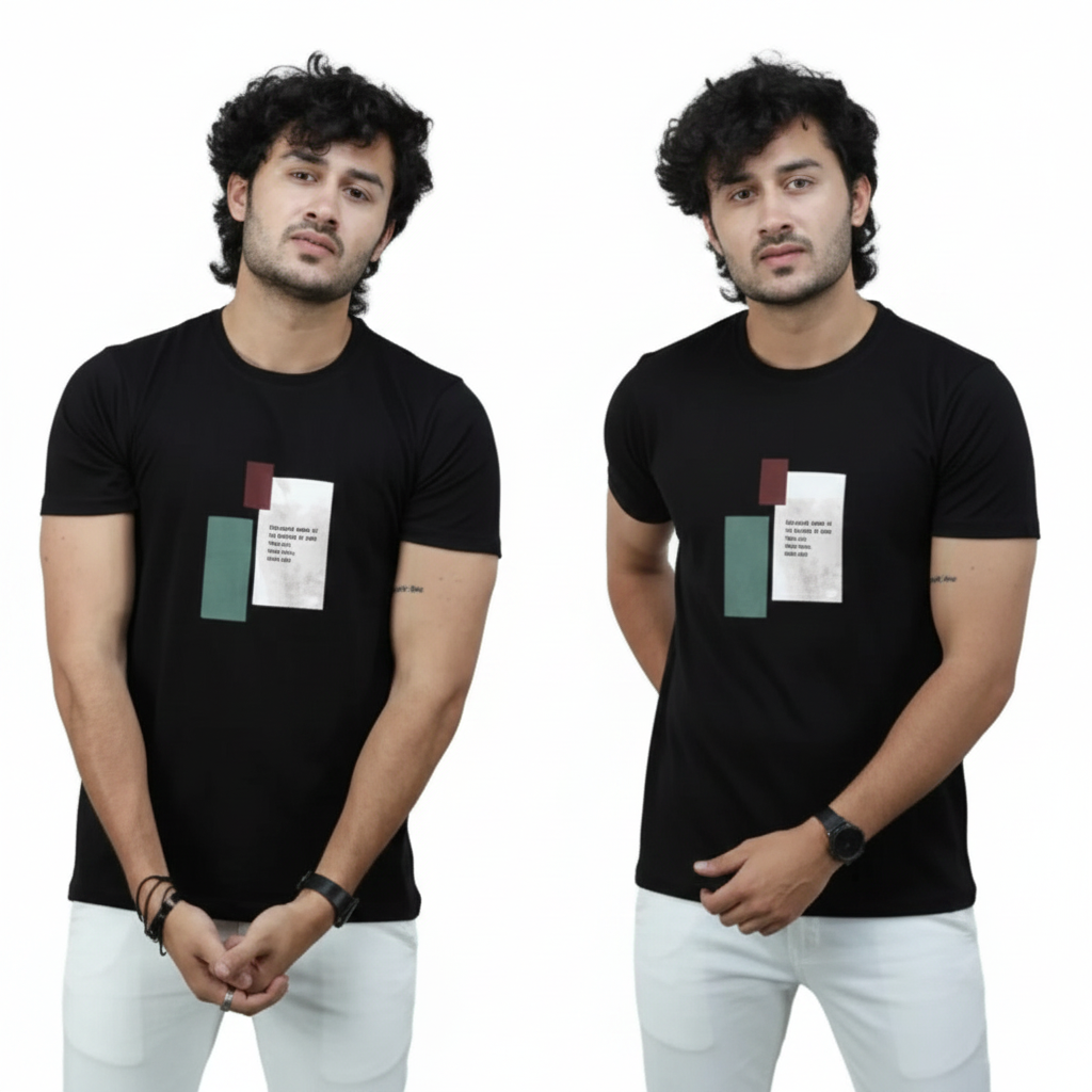 Men's Ultra-Soft Regular Fit T-Shirt (2-Pack Combo)