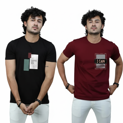 Men's Ultra-Soft Regular Fit T-Shirt (2-Pack Combo)