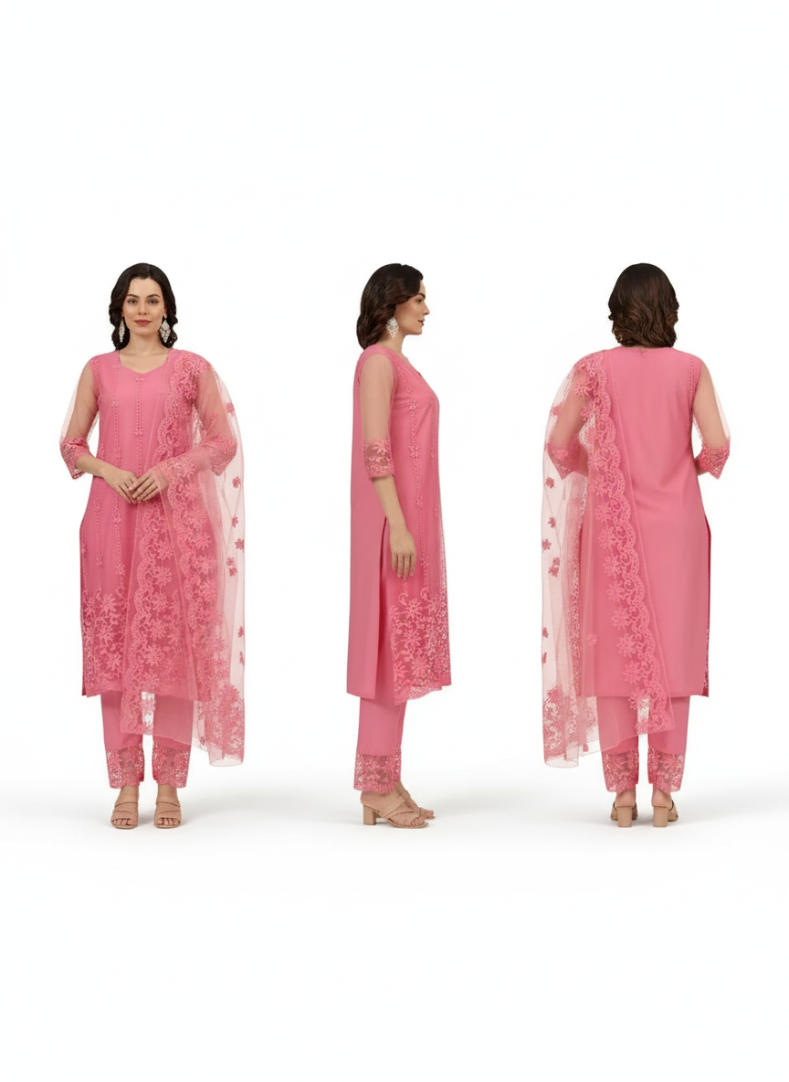 Women's Kurta Set with Dupatta & Bottomwear - Designer Ethnic Wear for Festivals
