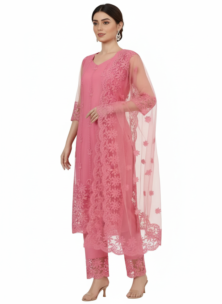 Women's Kurta Set with Dupatta & Bottomwear - Designer Ethnic Wear for Festivals