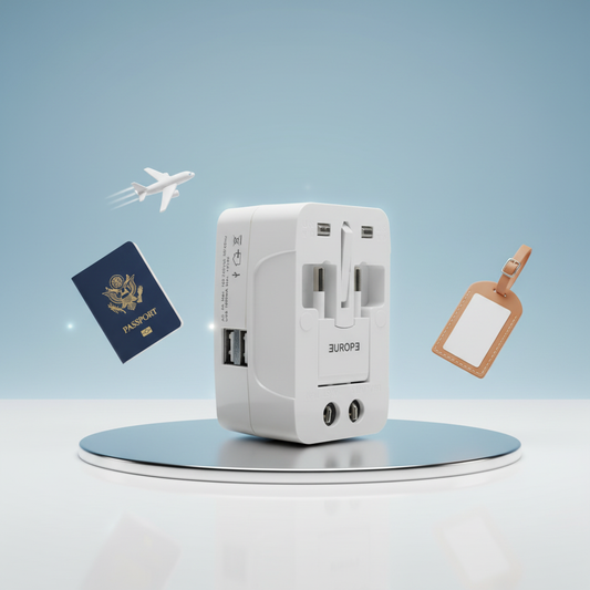 Universal Travel Adapter - All-in-One International Power Plug (AU/UK/US/EU)