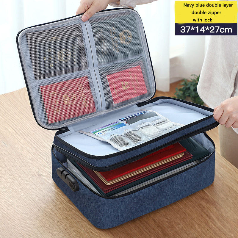 Premium Waterproof Travel Organizer Bag - Portable Storage for Passport, Cards & Papers 1. Waterproof Portable Document Storage Bag Travel Organizer