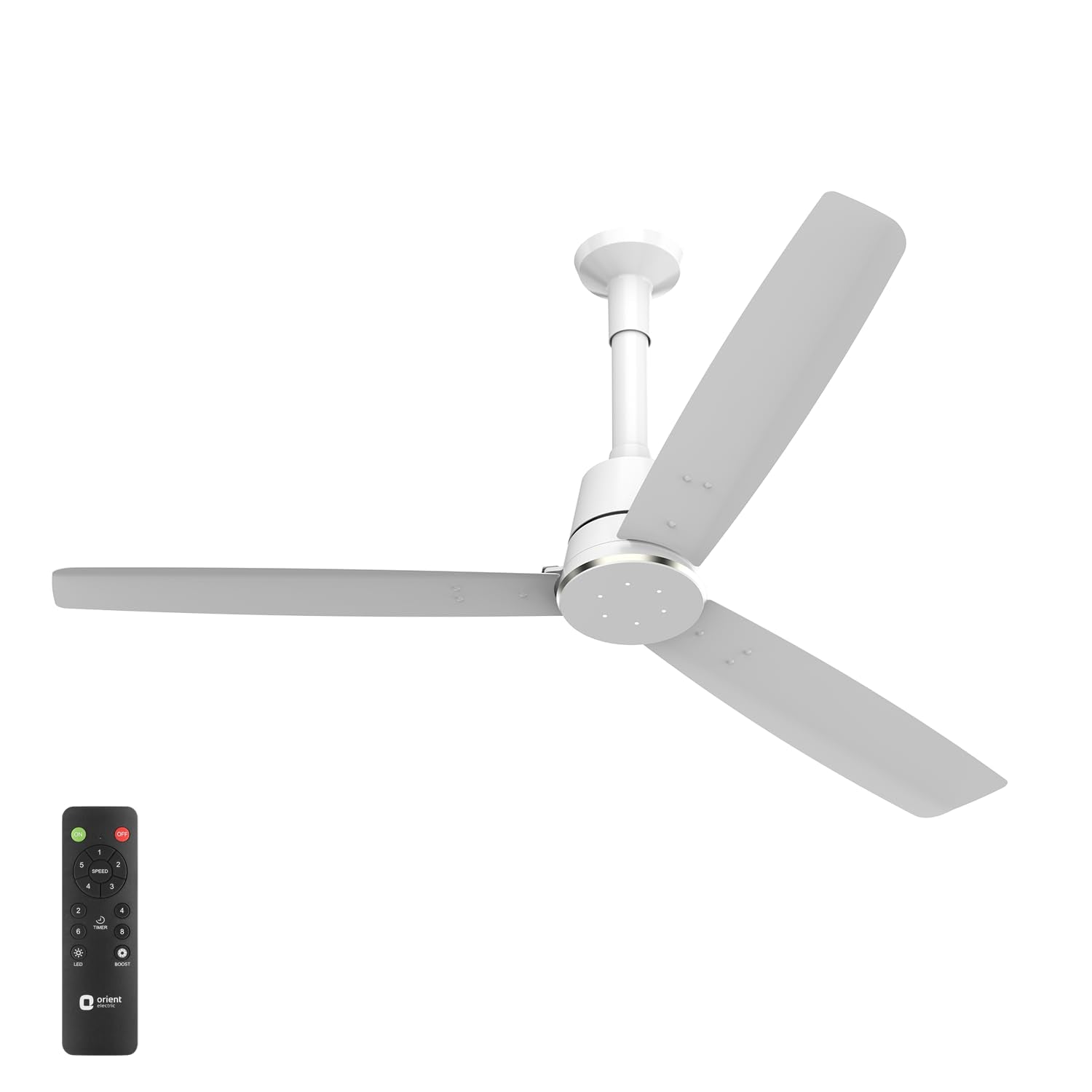 1200 mm Proton BLDC Orient Fans with Remote |BEE 5-star rated | Saves up to 50% on electricity bills | 3 year warranty by Orient White Proton