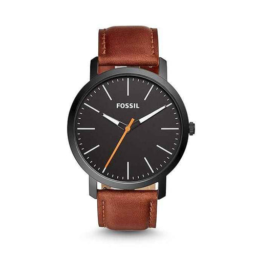 Fossil City K2G226G6 Rose Gold Analog Watch - Brown Leather Strap Unisex Timepiece