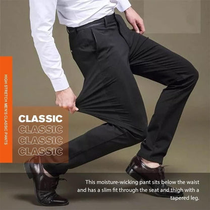 Men's High Elasticity Classic Pants - Comfortable Stretch Trousers (Pack of 3)