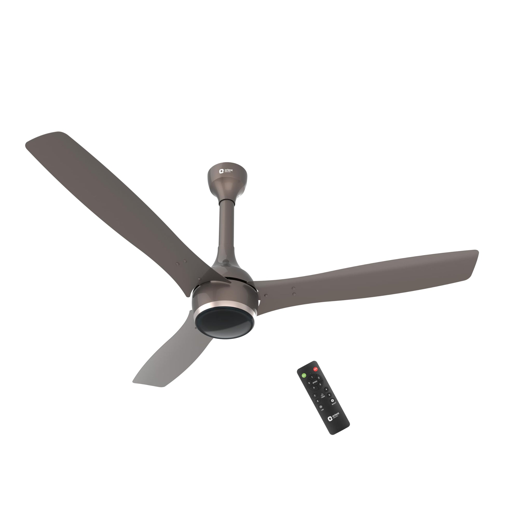 Orient Electric Newly Launched 1200 mm Aeon BLDC PRO,BEE 5-star rated, Anti-Dust Designer Ceiling fan with Remote & 5 yrs Warranty by Orient, Boost mode for High Air Delivery - Pixel White Magma Grey Aeon 1200 mm