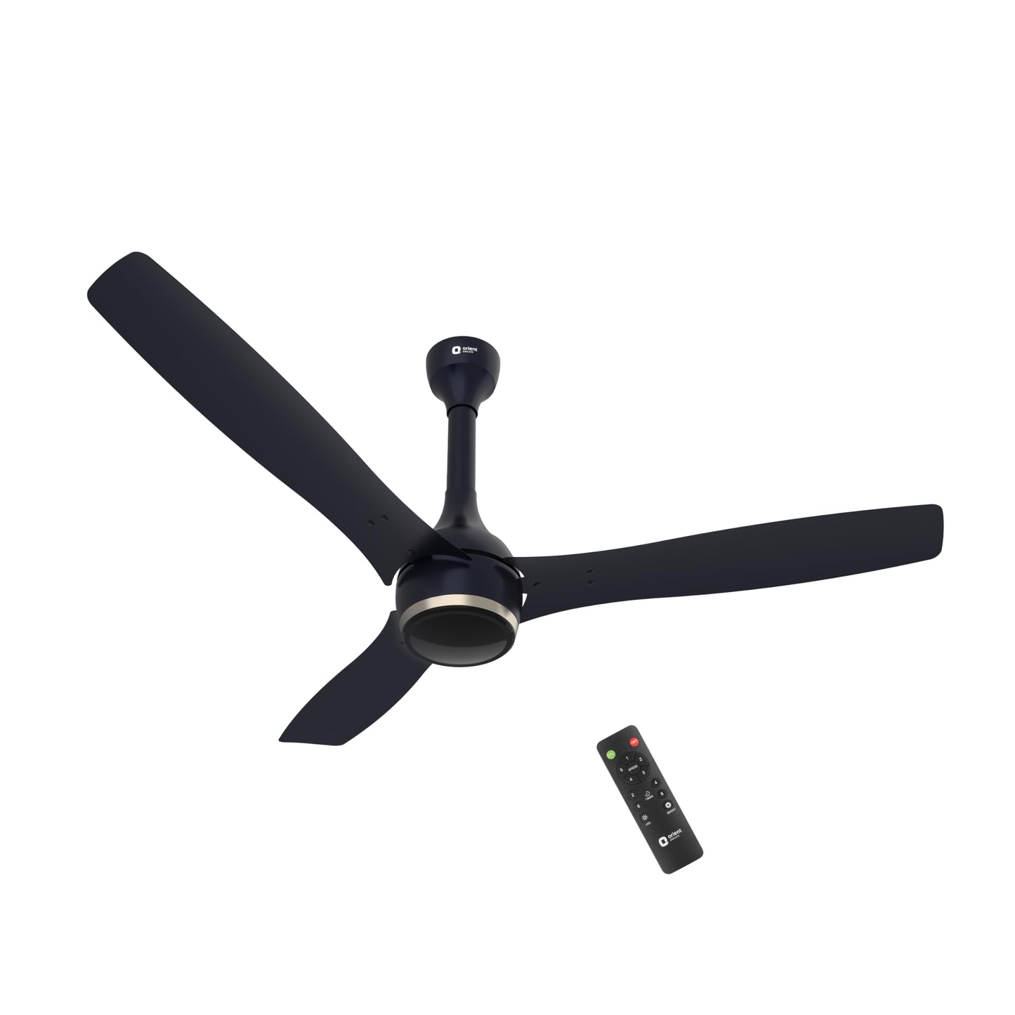 Orient Electric Newly Launched 1200 mm Aeon BLDC PRO,BEE 5-star rated, Anti-Dust Designer Ceiling fan with Remote & 5 yrs Warranty by Orient, Boost mode for High Air Delivery - Pixel White Knight Blue Aeon 1200 mm