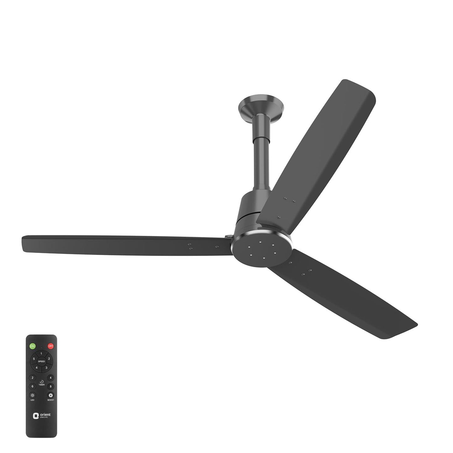 1200 mm Proton BLDC Orient Fans with Remote |BEE 5-star rated | Saves up to 50% on electricity bills | 3 year warranty by Orient Daytone Grey Proton