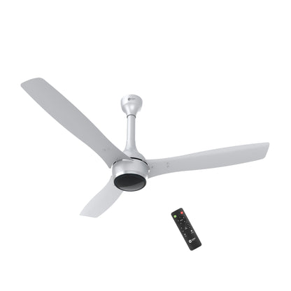 Orient Electric Newly Launched 1200 mm Aeon BLDC PRO,BEE 5-star rated, Anti-Dust Designer Ceiling fan with Remote & 5 yrs Warranty by Orient, Boost mode for High Air Delivery - Pixel White Platinum Silver Aeon 1200 mm