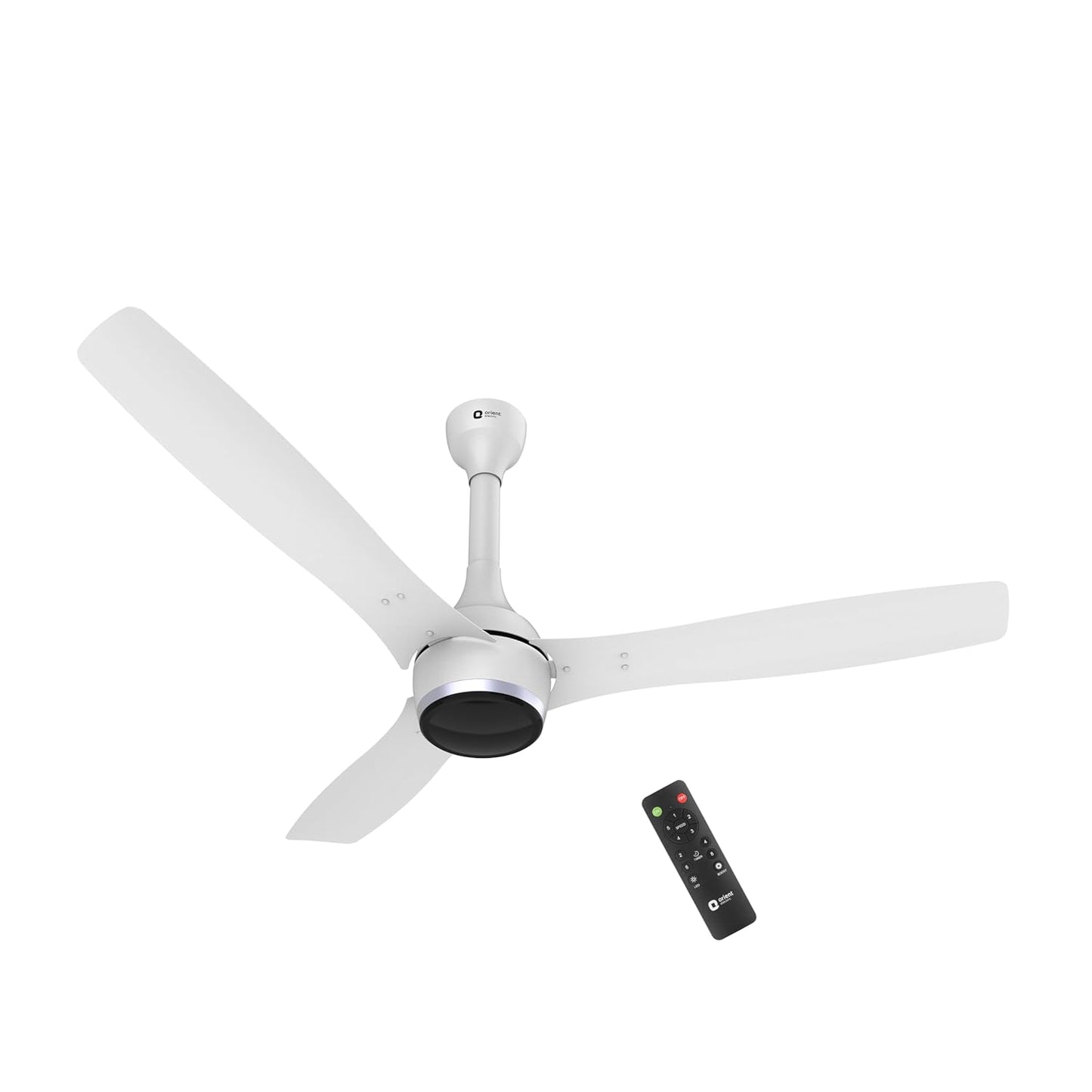 Orient Electric Newly Launched 1200 mm Aeon BLDC PRO,BEE 5-star rated, Anti-Dust Designer Ceiling fan with Remote & 5 yrs Warranty by Orient, Boost mode for High Air Delivery - Pixel White Pixel White Aeon 1200 mm
