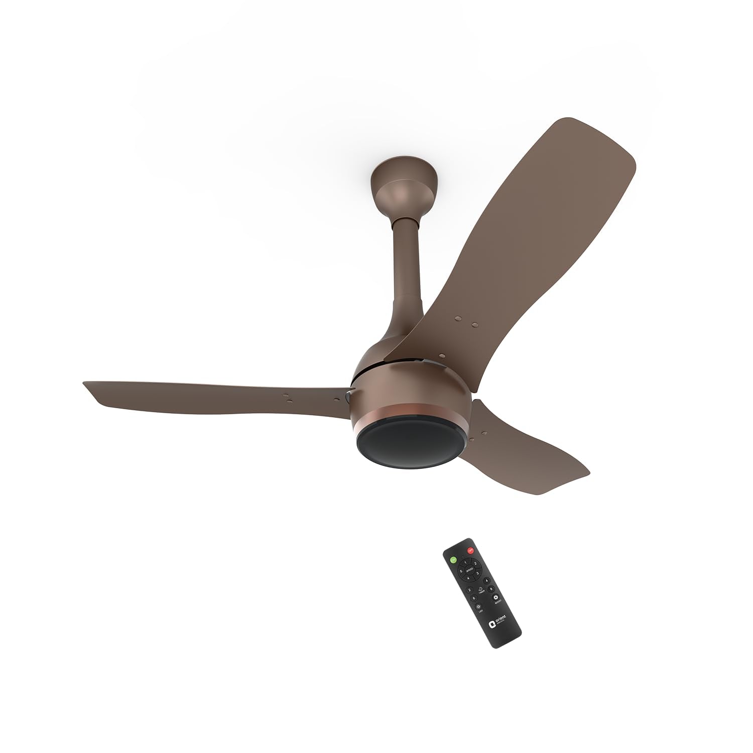 Orient Electric Newly Launched 1200 mm Aeon BLDC PRO,BEE 5-star rated, Anti-Dust Designer Ceiling fan with Remote & 5 yrs Warranty by Orient, Boost mode for High Air Delivery - Pixel White Tangerine Brown Aeon 900 mm