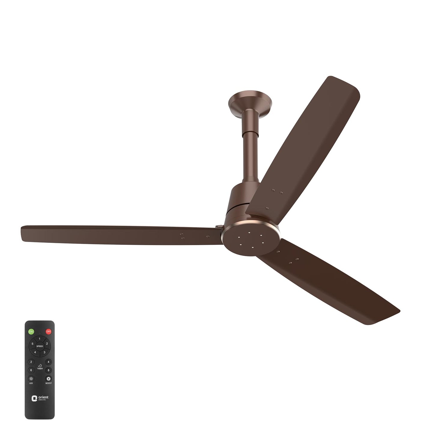 1200 mm Proton BLDC Orient Fans with Remote |BEE 5-star rated | Saves up to 50% on electricity bills | 3 year warranty by Orient Truffle Brown Proton