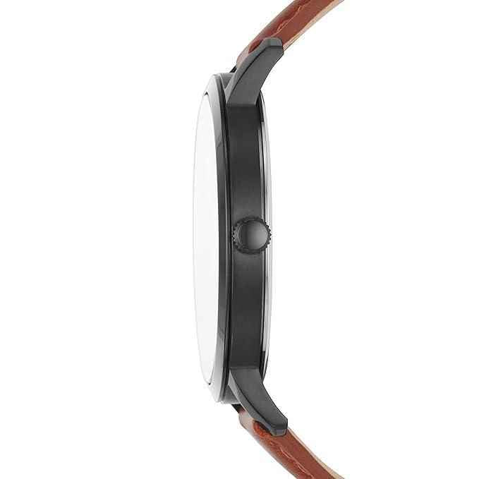 Fossil City K2G226G6 Rose Gold Analog Watch - Brown Leather Strap Unisex Timepiece