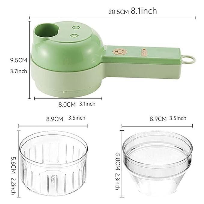 4-in-1 Wireless Electric Vegetable Cutter & Food Processor - Portable Garlic Chopper