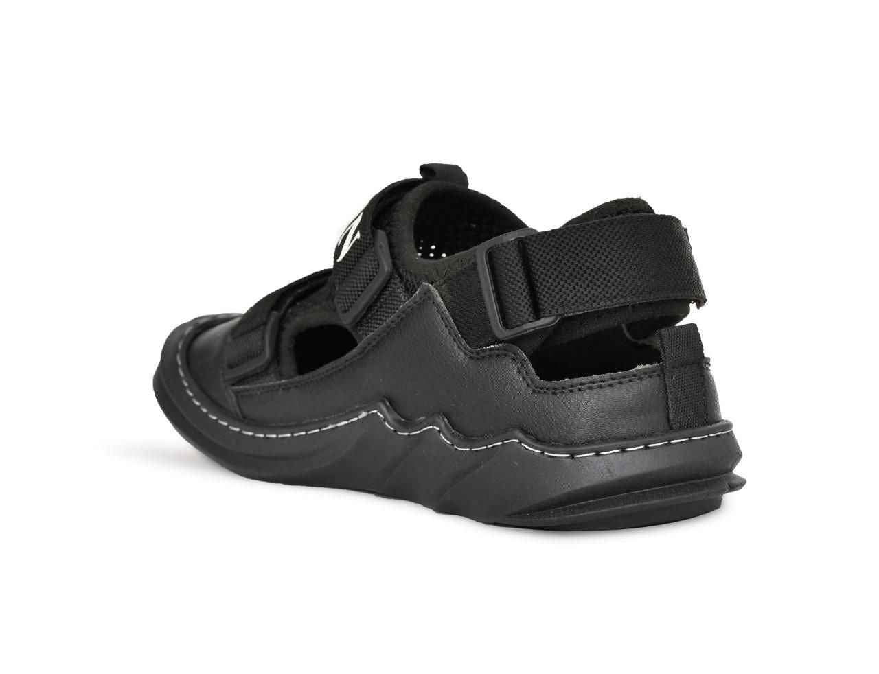 Men's Casual Dailywear Sandals - Comfortable EVA Sole Black Sandals