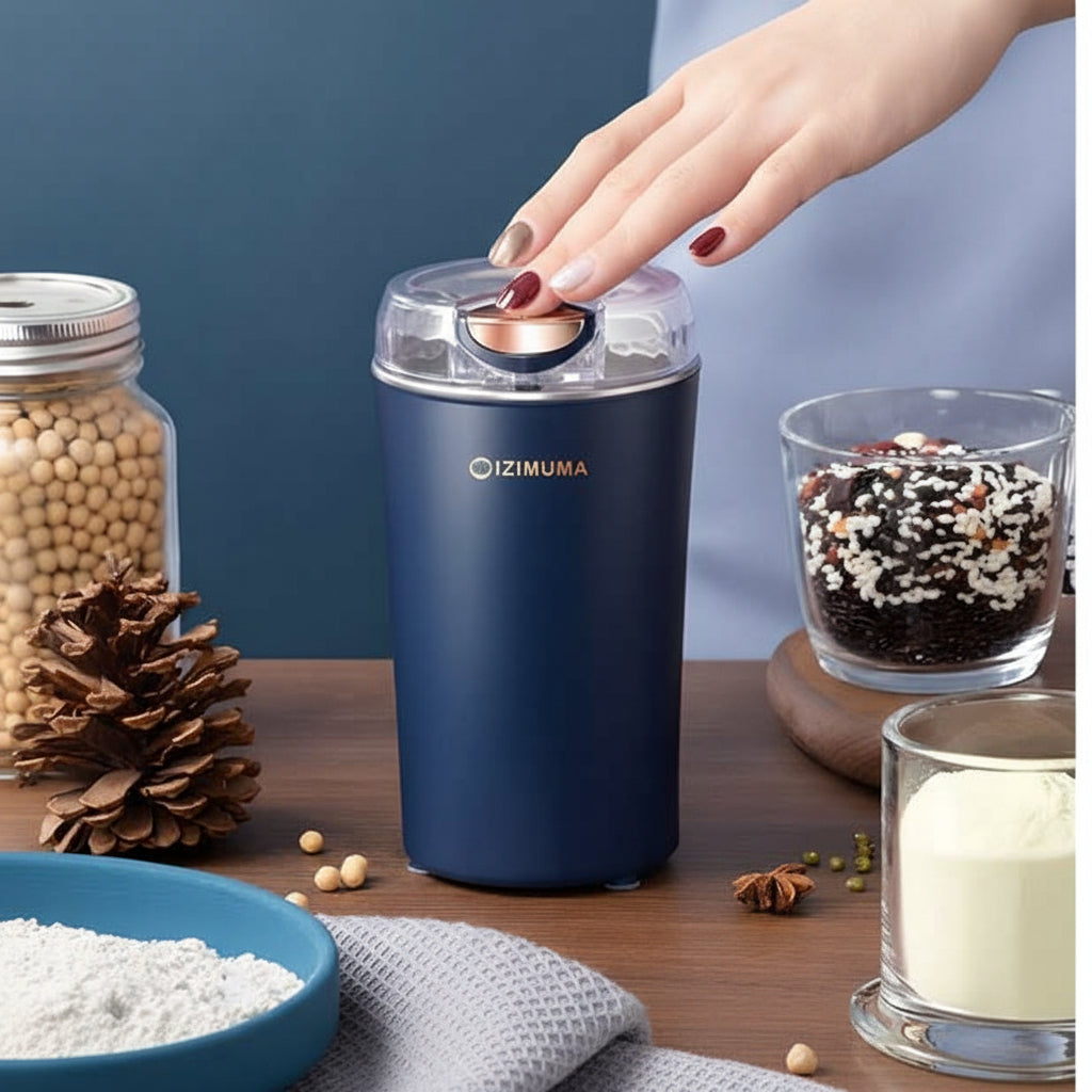 Electric Coffee Grinder - Premium Stainless Steel Blade | Portable Coffee Bean & Spice Grinder