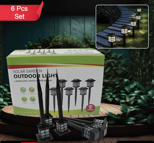 6-Pack Solar Pathway Lights – Waterproof LED Landscape Lighting for Yard & Garden
