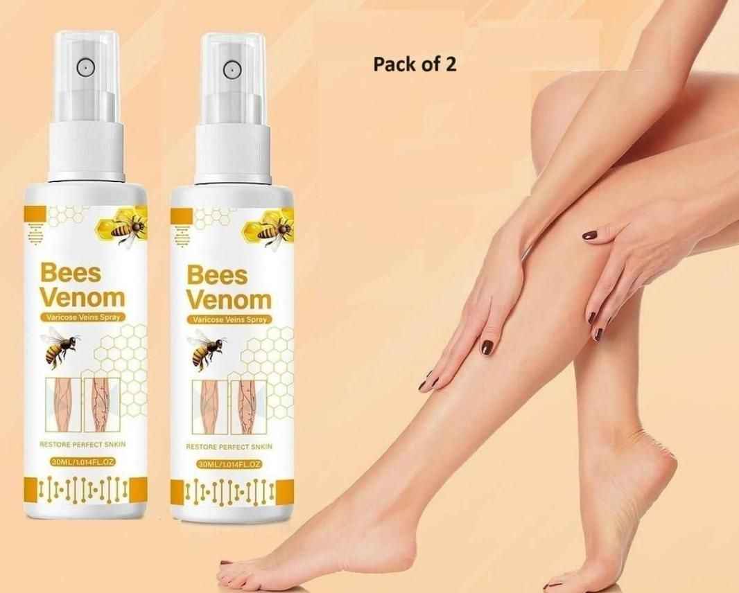Bee Venom Spider Veins Spray - Vitamin K2 Varicose Vein Treatment (Pack of 2)