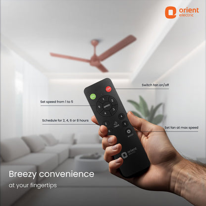 Orient Electric Newly launched 1200 mm Uno BLDC | BLDC energy saving ceiling fan with Remote |BEE 5-star rated | Saves up to 50% on electricity bills | 3-year warranty by Orient | Matt Brown