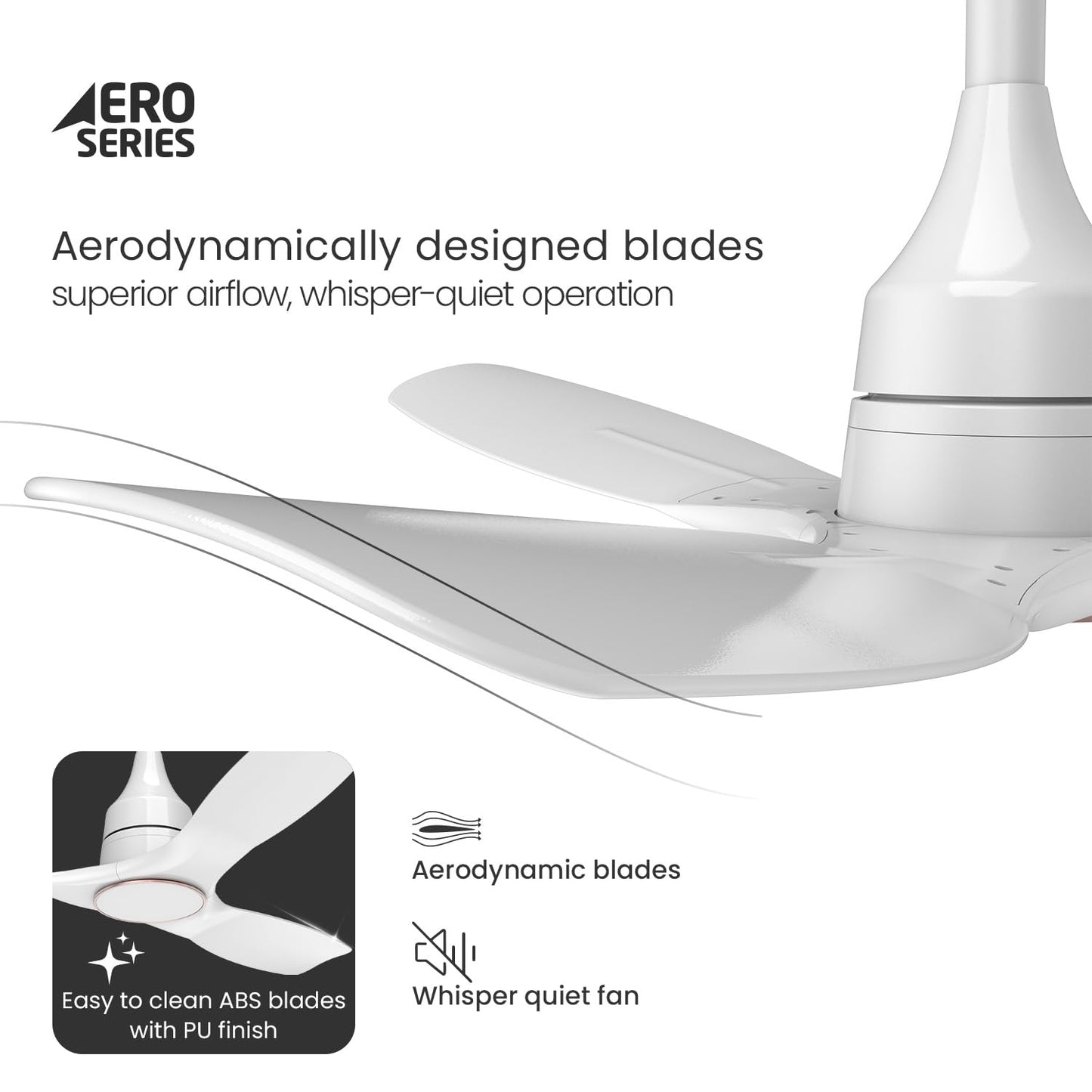 Orient Electric 1200mm Aerosense BLDC Ceiling Fan with Remote | BEE 5-star rated Energy Saving Fan | 5-year warranty by Orient | White, pack of 1