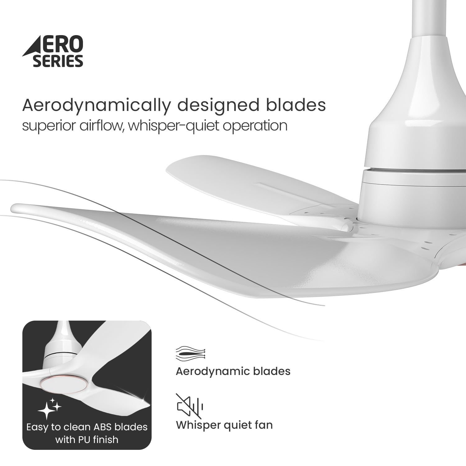 Orient Electric 1200mm Aerosense BLDC Ceiling Fan with Remote | BEE 5-star rated Energy Saving Fan | 5-year warranty by Orient | White, pack of 1