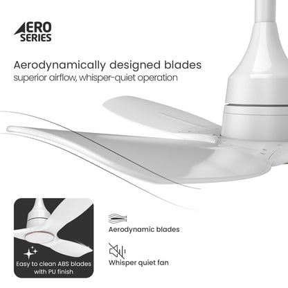 Orient Electric 1200mm Aerosense BLDC Ceiling Fan with Remote | BEE 5-star rated Energy Saving Fan | 5-year warranty by Orient | White, pack of 1
